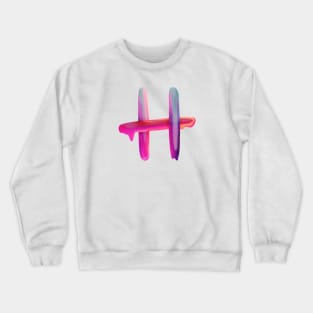 Letter H In Vibrant Watercolor Crewneck Sweatshirt